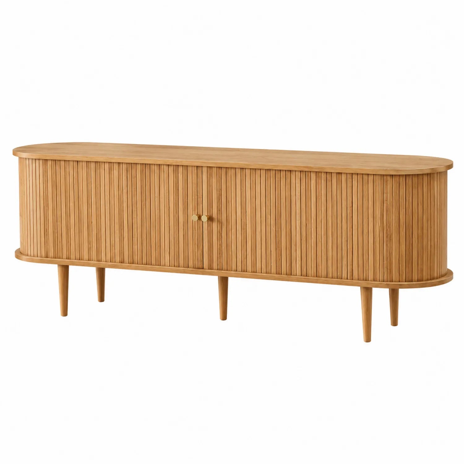 TV-Schrank aus Eichenholz Natur 180cm