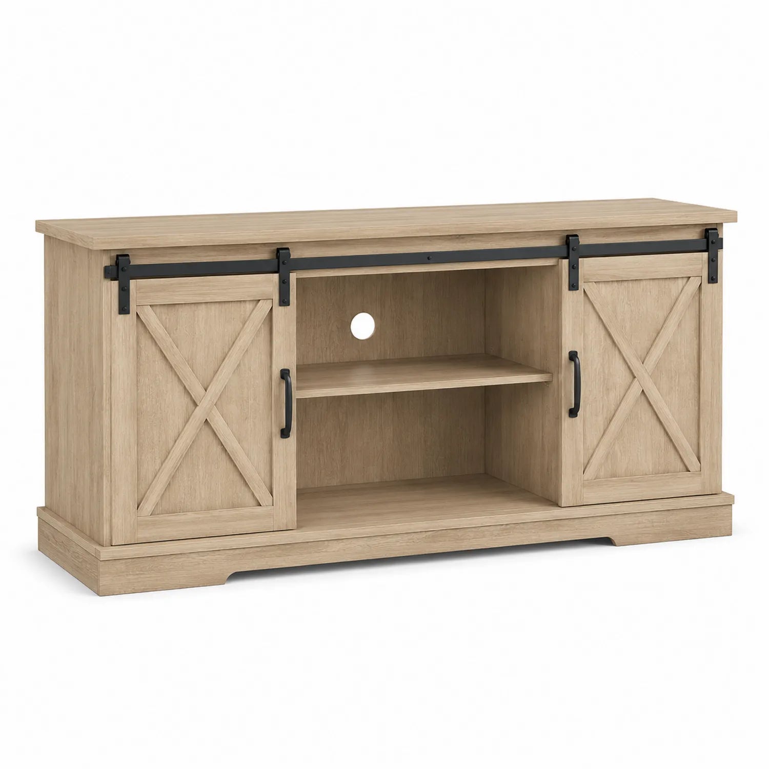 TV-Schrank Holz mit Schiebetüren 120x40x60 cm