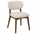 Esszimmerstuhl Massivholz Beige Stoff