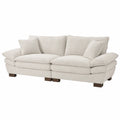 Zweisitzer Sofa Bouclé Beige 220x95x88 cm