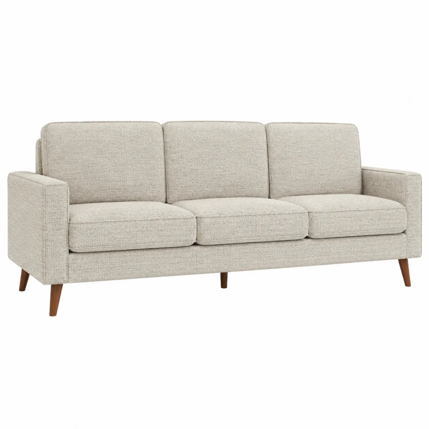 3-Sitzer Sofa Holzrahmen Beige