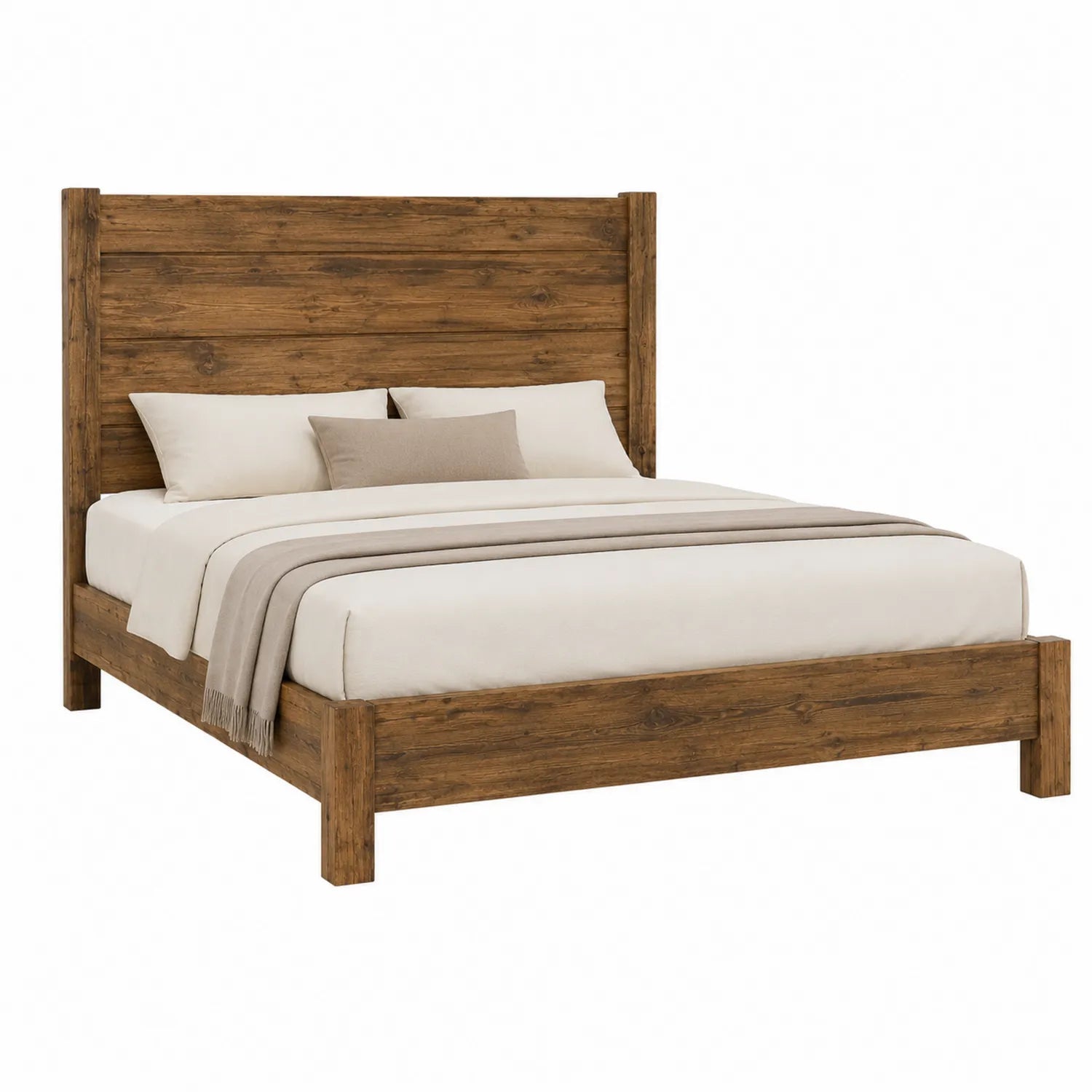 Holzbett Eiche 200x180 cm Braun