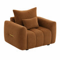 Sessel Bouclé Stoff Braun 100x95x85cm