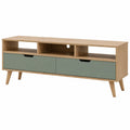 TV-Schrank Eichenholz/MDF Natur/Grün 150 cm